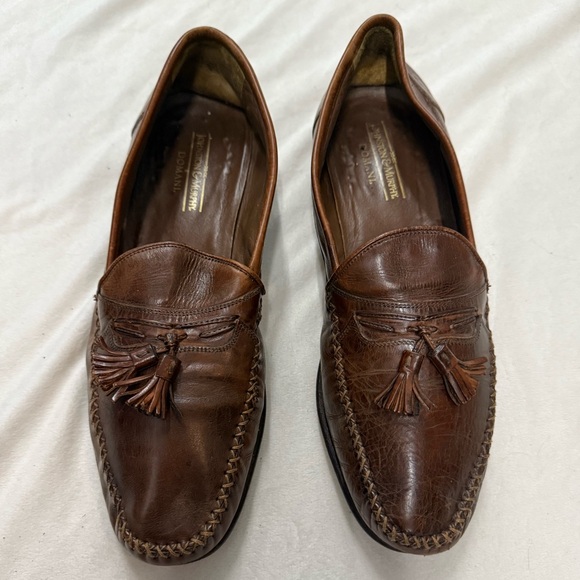 Johnston & Murphy Dark Brown Tassel Loafers - Picture 1 of 8